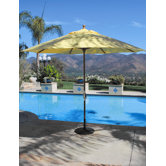 11' Classic Teak Market Umbrella
