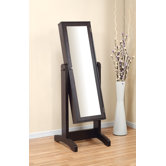 Gracie Cheval Jewelry Armoire in Red Cocoa
