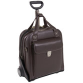 Pastenello Leather Vertical Detachable-Wheeled Laptop Case
