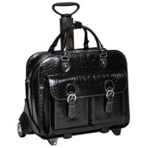 San Martino Ladies' Leather Detachable-Wheeled Laptop Case