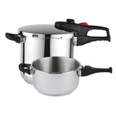 Practika Plus 3 Piece Stainless Steel Super Fast Pressure Cooker Set
