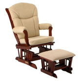 Sleigh Style Matching Glider and Ottoman