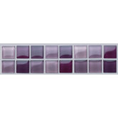 Glass Liner Tile Accent in Rose