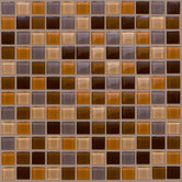 Glass Mosaic 12" Tile Accent in Brown