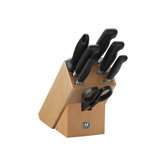 Four Star 8 Piece Knife and Natural Wood Block Set