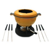 Lucerne 10 Piece Meat Fondue Set in Yellow