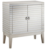 Cosmopolitan Mirrored Strips 2 Door Cabinet