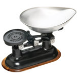 Natural Elements Cast Iron Scale with Black Body and Acacia Wood Stand