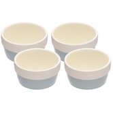 Four Classic Stoneware Ceramic Ramekins