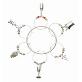 Bar Craft Set of Six Wine Glass Charms