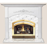 Light Finish Viceroy Flush Fireplace Mantel