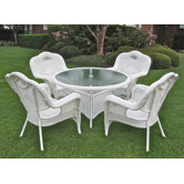 Kingsbury 5 Piece Outdoor Game Patio Dining Set