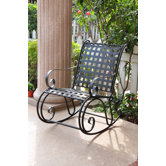 Iron Patio Scroll Rocking Chair
