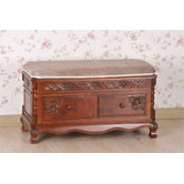 Victorian Wood Storage Bedroom Bench
