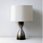 Baby Belle Table Lamp in Charcoal Mocha Fade with Pebble Shade