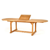 Teak Oval Extension Dining Table, 84" - 120"