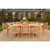 Teak 9 Pc Dining Set
