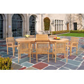 Teak 9 Pc Dining Set