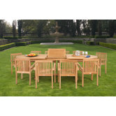 Teak 11 Pc Dining Set