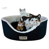 Cat Bed in Laurel Green and Ivory