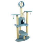 66" Classic Cat Tree in Sky Blue