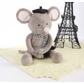 ''Monsieur Le Squeak and Blankie Fantastique'' Plush Mouse and Blanket Gift Set
