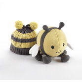 In the Garden Knit Bee Plush Toy and Knit Cap
