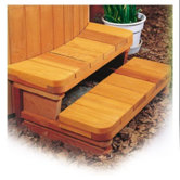 34" RedwoodTwo Tier Curved Steps