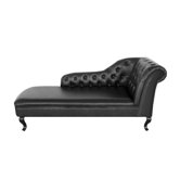 Chesterfield Chaise Lounge with Right Armrest