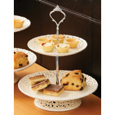 23 cm Ceramic Lace Cake Plate in Cream