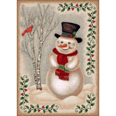Winter Seasonla Snowman Novelty Rug
