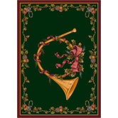 Winter Seasonal French Horn Novelty Rug