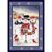 Winter Seasonal Holiday Merry Minstrels Snowman Novelty Rug