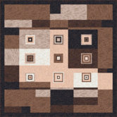 Pastiche Bloques Brown Leather Rug