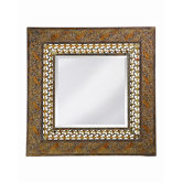Nashville Wall Mirror in Antique Rust & Verde