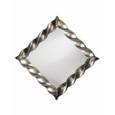 Minneapolis Wall Mirror in Bright Silver Leaf