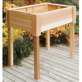 Cedar Rectangular Raised 18.25" Container Garden