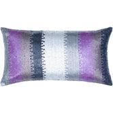 Black and Purple Cotton Decorative Pillow