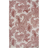 Floral Beige/Red Rug