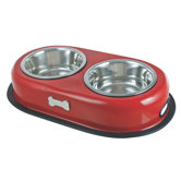 Double Dog Bowl in Red