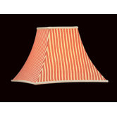 Printed Stripes Lamp Shade in Red and Gold