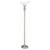 Luster Torchiere Floor Lamp in Steel