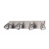 Casara Four Light Wall Lamp in Polished Steel