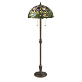 Kamran  Floor Lamp in Antique Brass