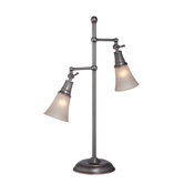 Mercede Two Light Table Lamp in Antique Brass