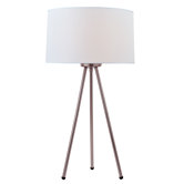 Tullio One Light Table Lamp in Polished Steel