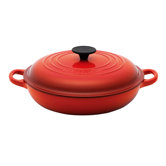 Cast Iron Shallow Casserole in Cerise
