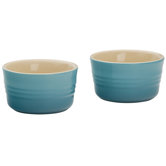 Stoneware Set of 2 Ramekins in Teal