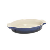 Stoneware Oval Baking Dish in Graded Blue