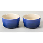 Stoneware Set of 2 Ramekins in Graded Blue